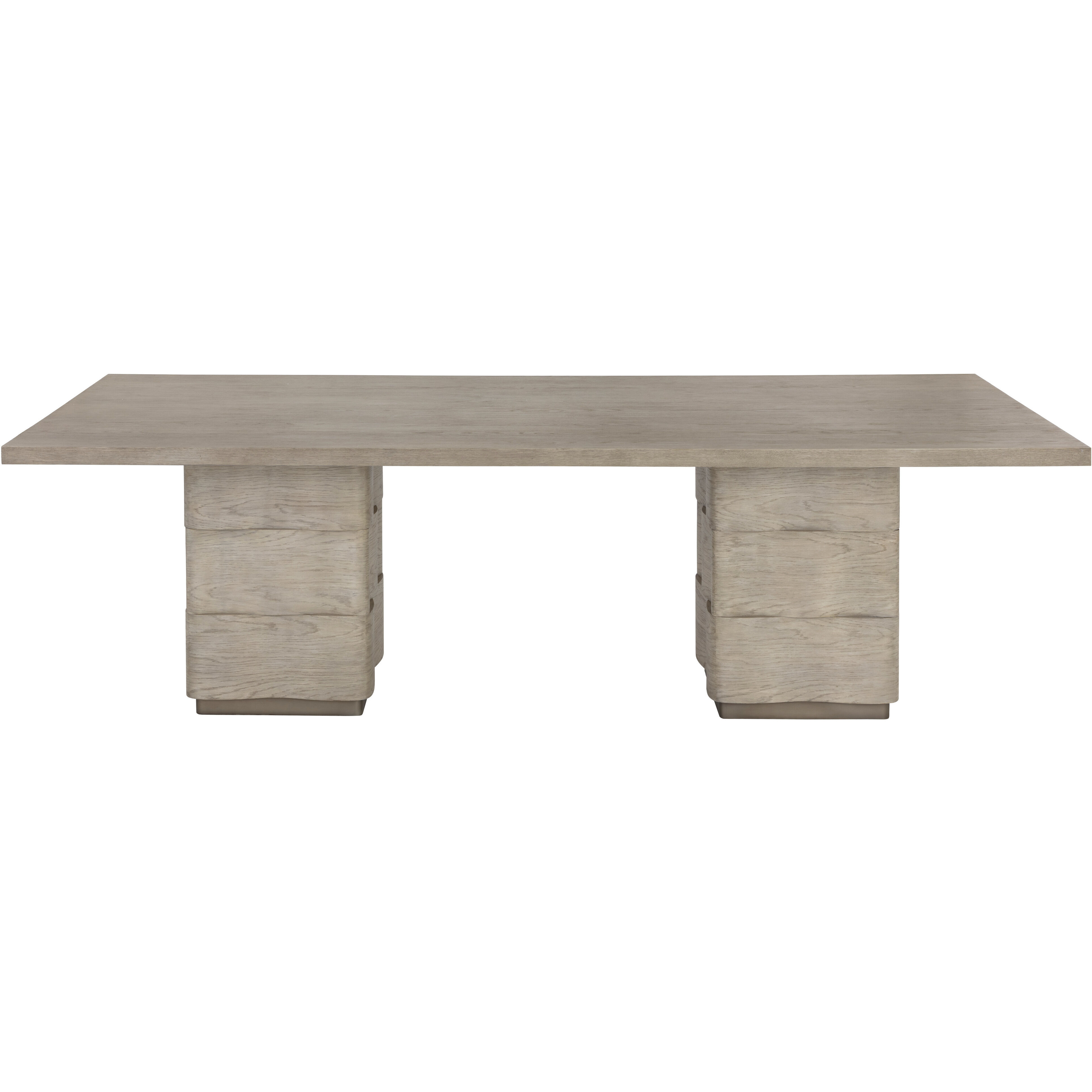Hoyos 100 X 46 inch Light Wash / Warm Brass Dining Table